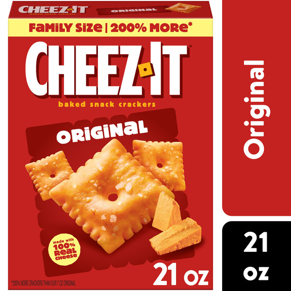 Cheez-It Cheese Crackers Original, Baked Snack Crackers, 21