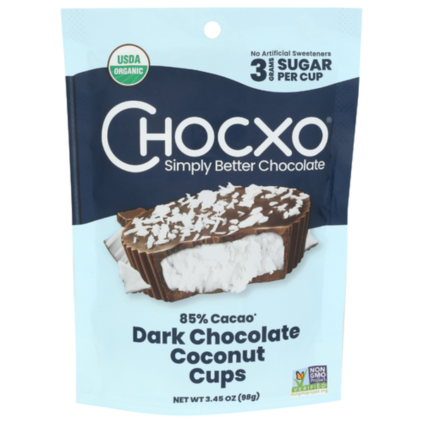 Coco Chocxo Organic Dark Chocolate Coconut Cups Same-Day Delivery or