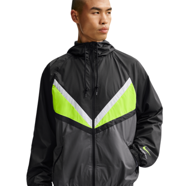 Nike Men's Windrunner Land 26 RMX Jacket, L - White/Volt/Black