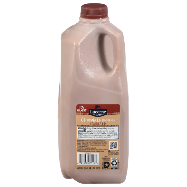 Lucerne Milk, Chocolate, 1% Lowfat