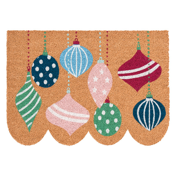 ALDI Merry Moments Holiday Coir Mat Ornaments 18" x 30" SameDay