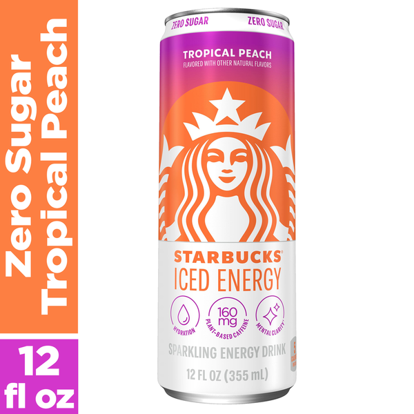 Starbucks Iced Energy Zero Sugar Sparkling Energy Drink Tropical