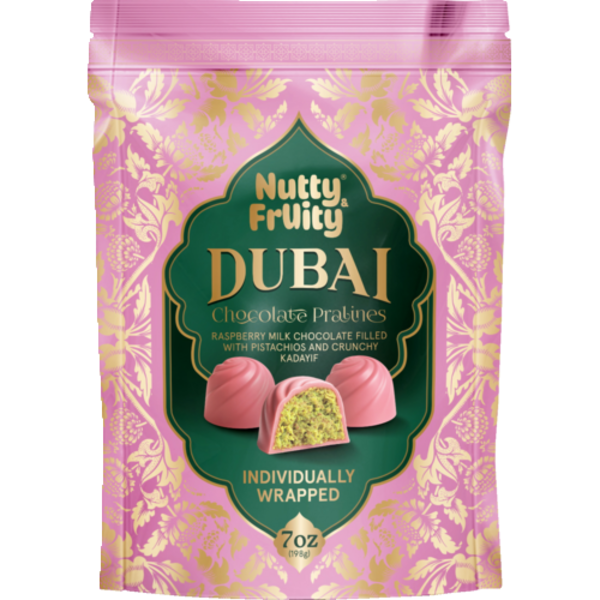Nutty & Fruity Dubai Raspberry Milk Chocolate Pralines