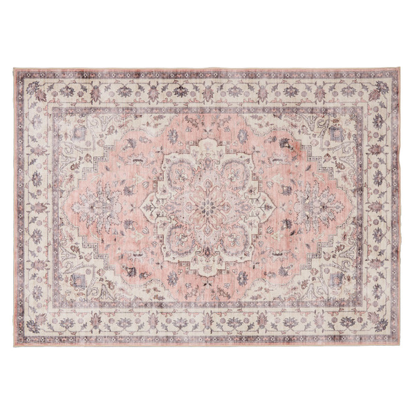 KIRKTON HOUSE 5' X 7' Decorative Area Rug, White/Pink Floral Same-Day ...