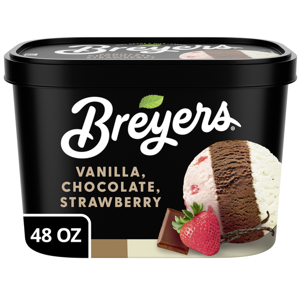 Breyers Ice Cream Vanilla Chocolate Strawberry Same-Day