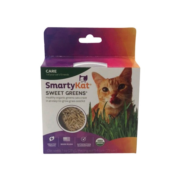 1 Oz SmartyKat Sweet Greens Cat Grass Kit