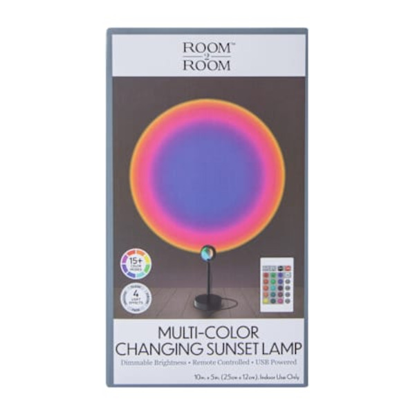 Room 2 Room Multi-Color Changing Sunset Lamp, 10 x 5 in