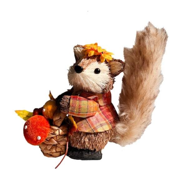 Ashland Fox with Mushroom Basket Decorative Figurine