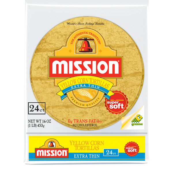 Mission - Yellow Corn Tortilla Wraps - 24 ct