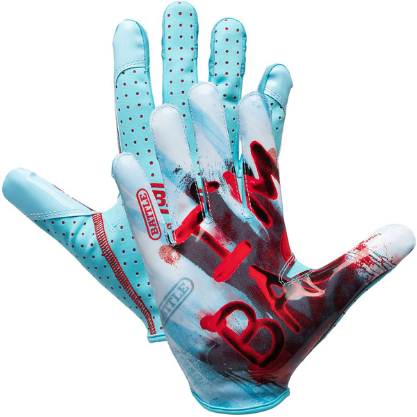 Battle Doom Speed Receiver Football Gloves, L - Teal