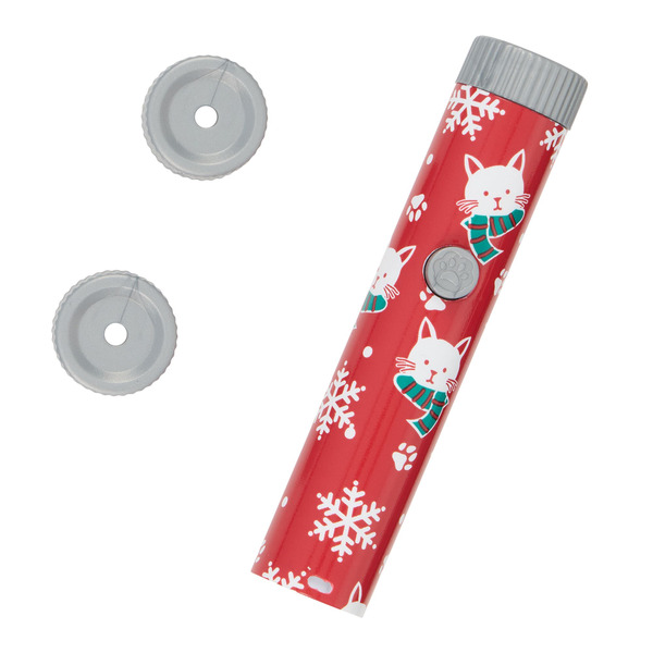 Merry & Bright Cat Print Holiday Laser Pointer Cat Toy