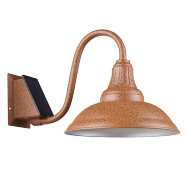 Red Shed15 in. Solar Barn Lamp, Rust