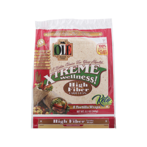 Ole Xtreme Wellness High Fiber Flour Tortillas, Keto Certified