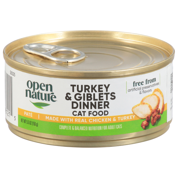 Open Nature Cat Food, Grain Free Formula, Turkey & Giblets Dinner, Adult