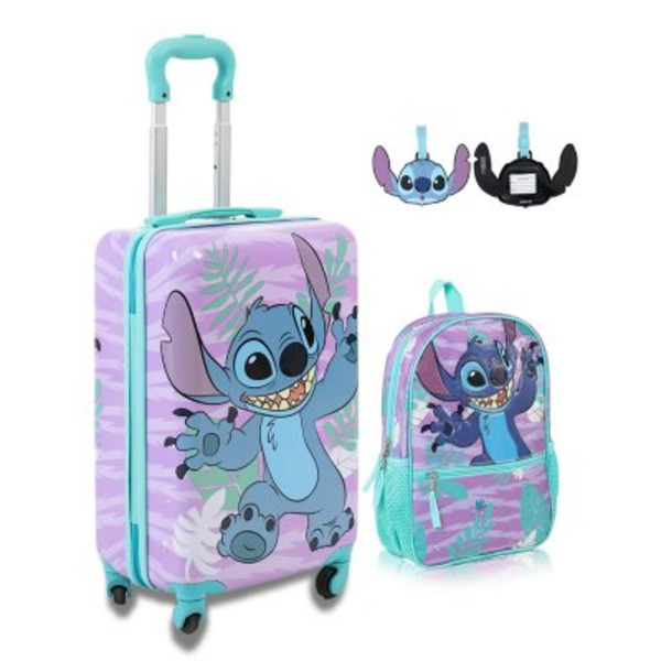 stichigusa‼️ Disney Stitch 3-Piece Luggage & Backpack Set with Luggage Tag Same