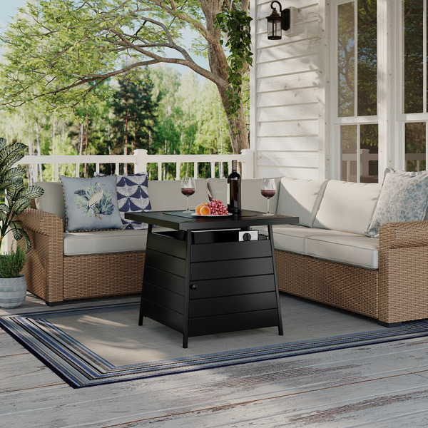 Style Selections 28-in W 50000 Maximum BTUs Steel Square Liquid propane Standard