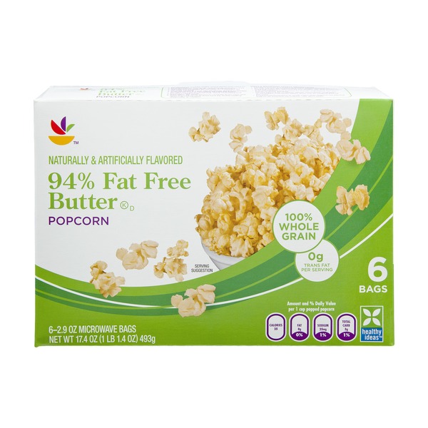 SB 94 Fat Free Microwave Butter Popcorn 6 CT (17.4 oz) Instacart