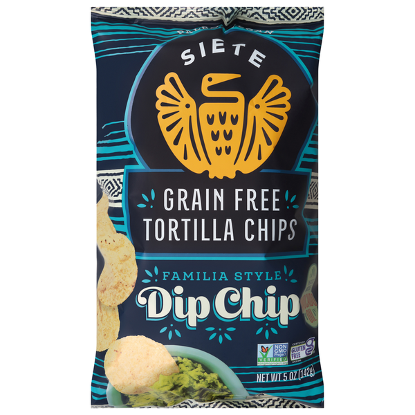 Siete Tortilla Chips, Grain Free, Dip Chip, Familia Style