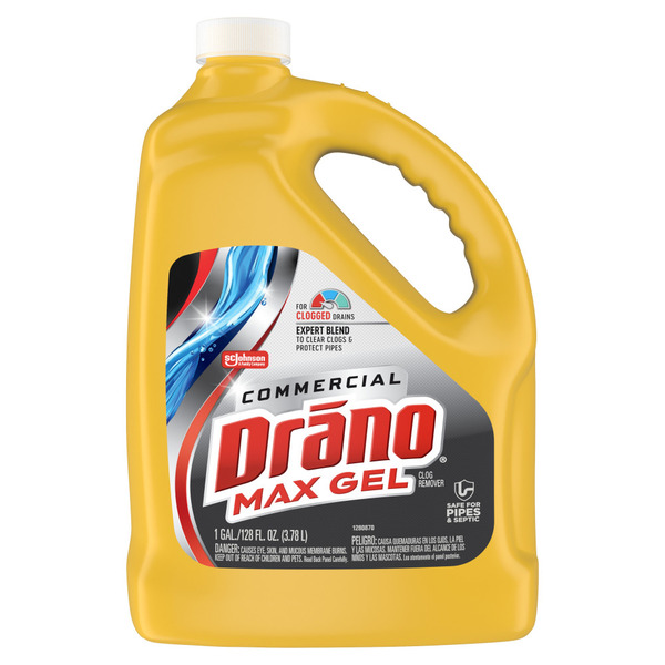 Drano Commercial Line 128 Fl. Oz. Max Gel Clog Remover Drain Cleaner