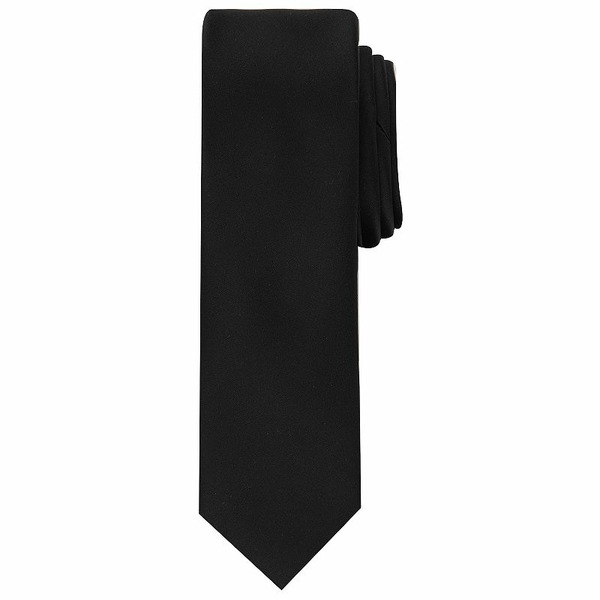 Bespoke Apothecary Men's Solid Sateen Skinny Tie - Black