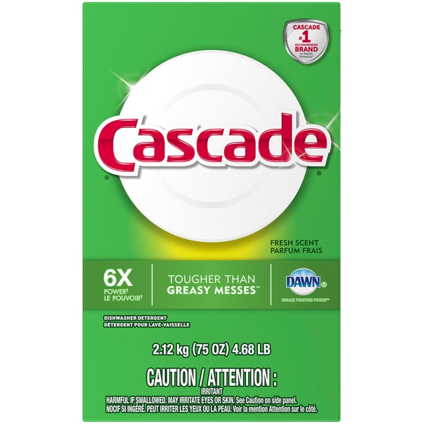 Cascade Powder Dishwasher Detergent, Fresh Scent (75 oz) Instacart