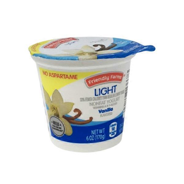 Friendly Farms Vanilla Grade A Light Nonfat Yogurt (6 oz) Instacart
