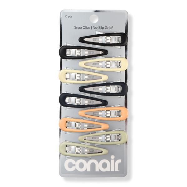Conair Accessories Matte No-Slip Grip Snap Clips