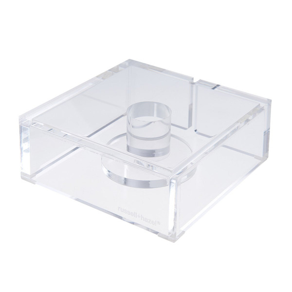 russell+hazel Acrylic Bloc Collection Clear Cable Organizer, 4 x 1.5 Inch