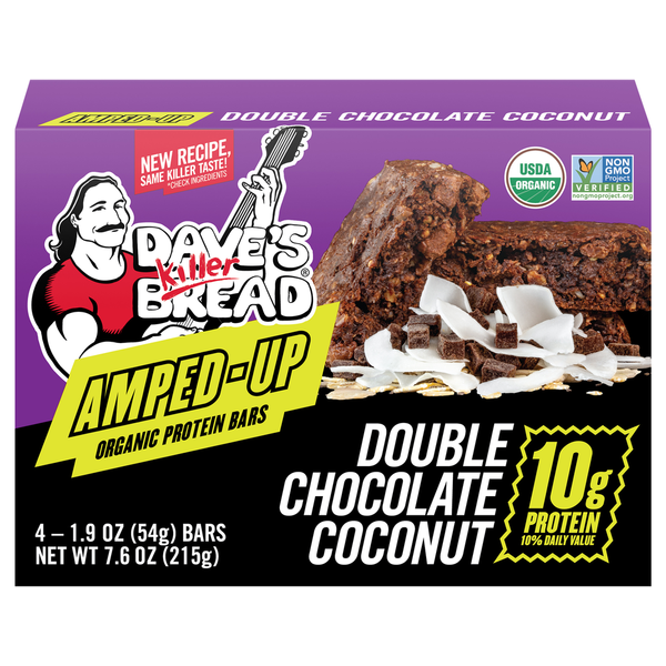 Dave's Killer Bread Amped-Up Double Chocolate Coconut Organic Protein Bars
