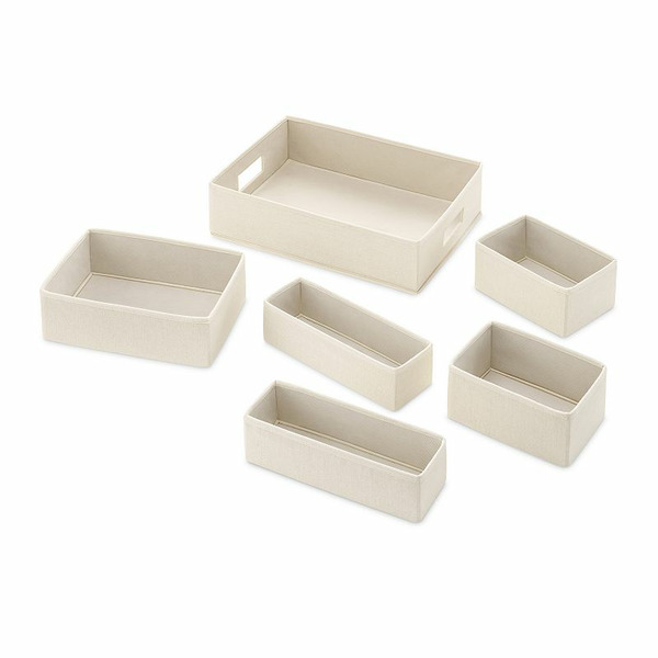 Sonoma Goods For Life ® Set of 6 Drawer Organizers, Linen