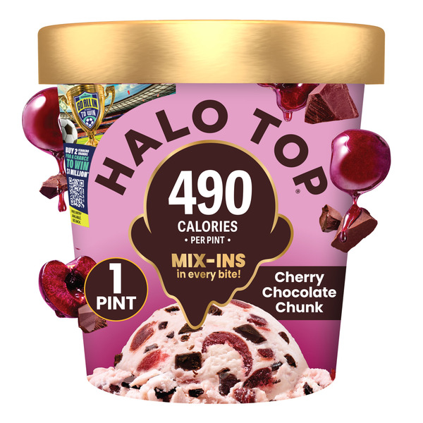 Halo Top Cherry Chocolate Chunk Light Ice Cream Pint