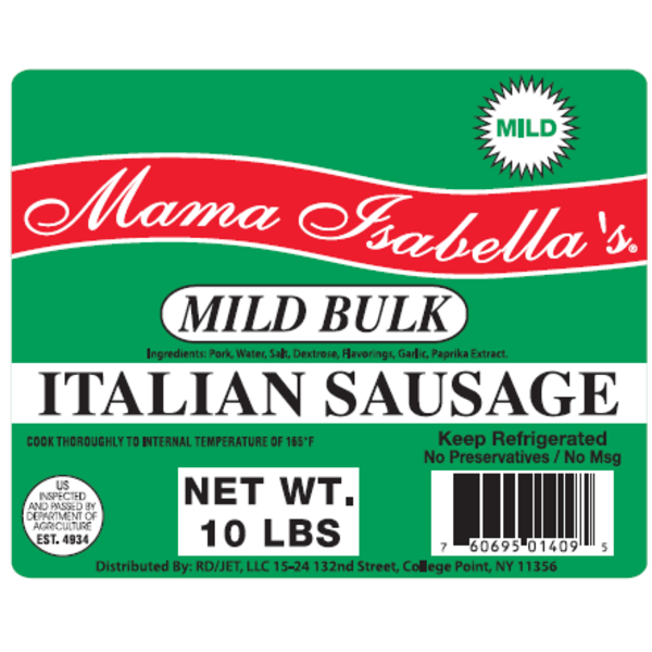Mama Isabella's - Mild Italian Bulk Sausage - 10 lbs