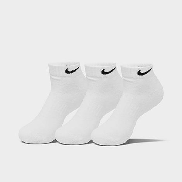 Nike Everyday Cushioned Training Low Socks, Medium - White & Black