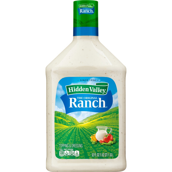 Hidden Valley Original Ranch Salad Dressing and Topping, 52 Ounce Bottle