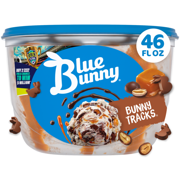 Blue Bunny Signature Bunny Tracks Frozen Dessert, 46 fl oz Same