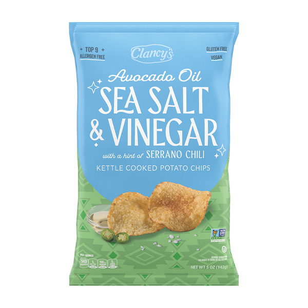 Clancy's Sea Salt with a Hint of Serrano Avocado Oil Kettle Chips