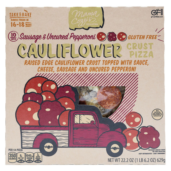 Mama Cozzi's Pizza Kitchen Sausage Pepperoni Cauliflower Pizza