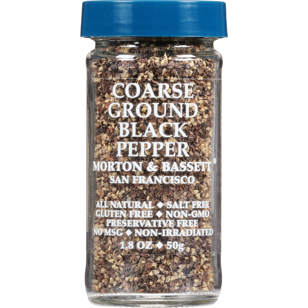 Morton & Bassett Spices Black Pepper, Ground, Course
