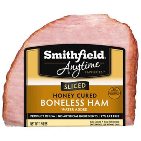 Smithfield Boneless Ham, Honey Cured, Sliced