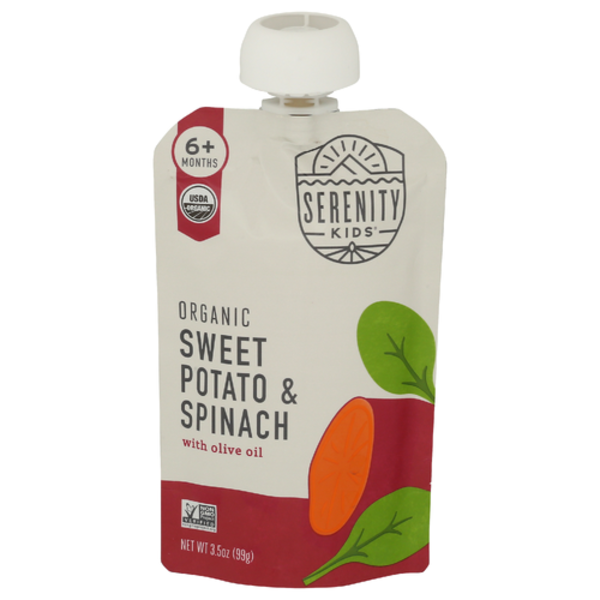 Serenity Kids Organic Sweet Potato & Spinach with Organic Olive Oil