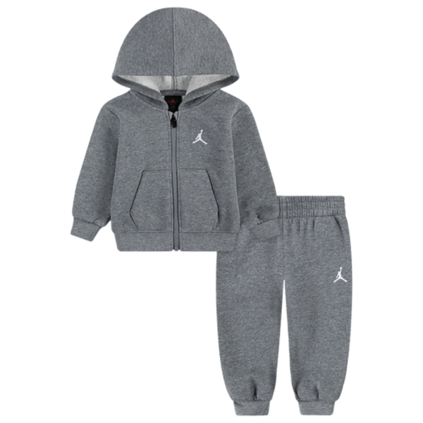 Jordan Boys' Brooklyn Fleece Full-Zip Set, 18MO - Gray