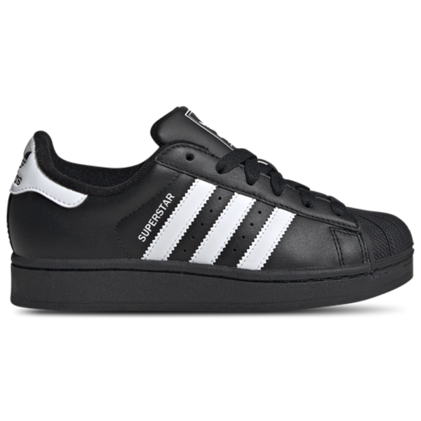 adidas Big Kids' Originals Superstar II Casual Shoes, Size 7 - Black & White