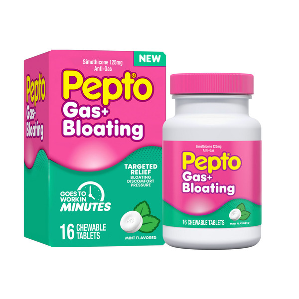 Wegmans Pepto-Bismol Heartburn Gas Chewable Tablets, Gas Relief for Adults Same-Day Delivery or Pickup