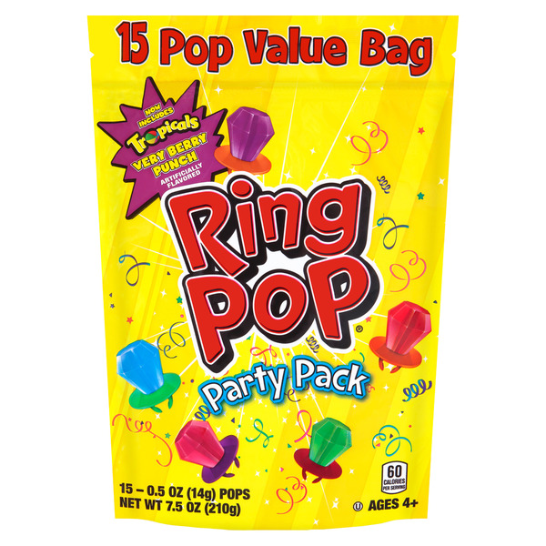 Ring Pop Party Pack Ages 4+ Pops