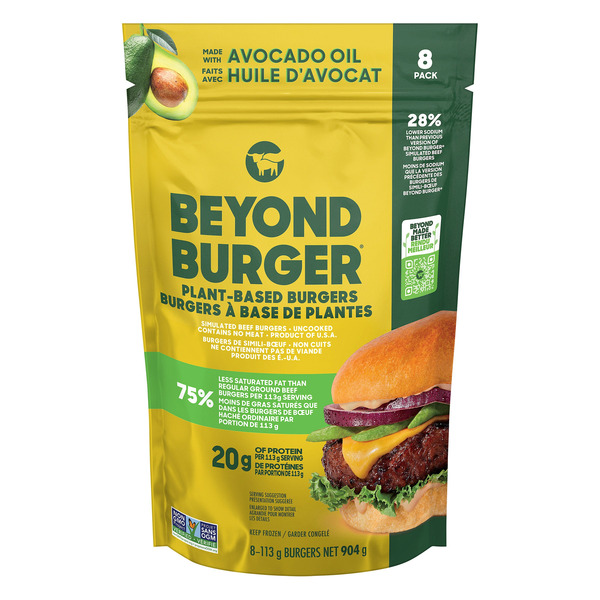 Beyond Meat Beyond Burger Plant-Based Burgers 8 x 113 g