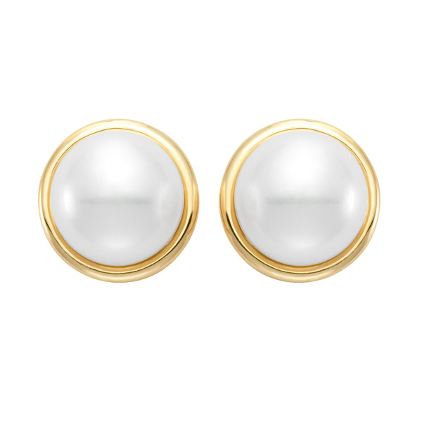 Costco Freshwater Cultured Pearl 14Kt Yellow Gold Earrings Pickup