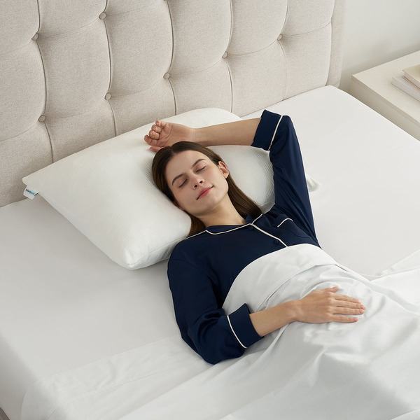 Sleep Renew Bed Pillow, 28 x 20 x 5 in - White