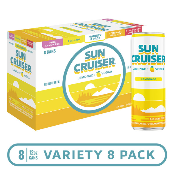 Sun Cruiser Lemonade Vodka Variety Pack (12 fl. oz. Can, 8pk
