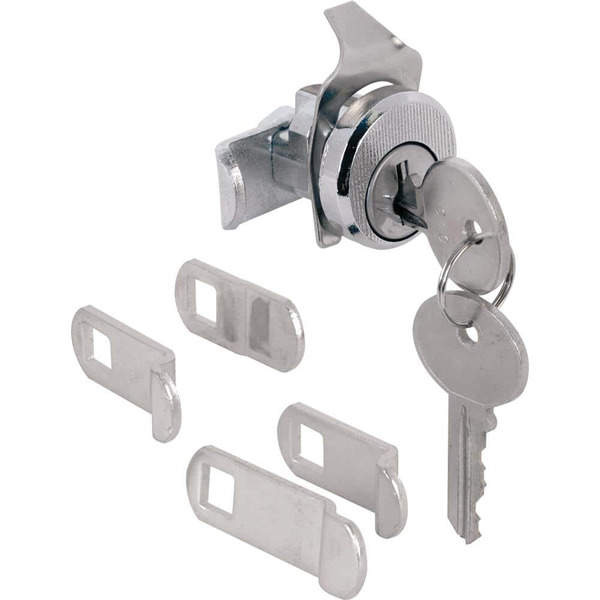 Prime-line 3/4 In. Outside Diameter, Brushed Nickel, 5-cam Counter Clockwise With Dust Cover Mailbox Lock