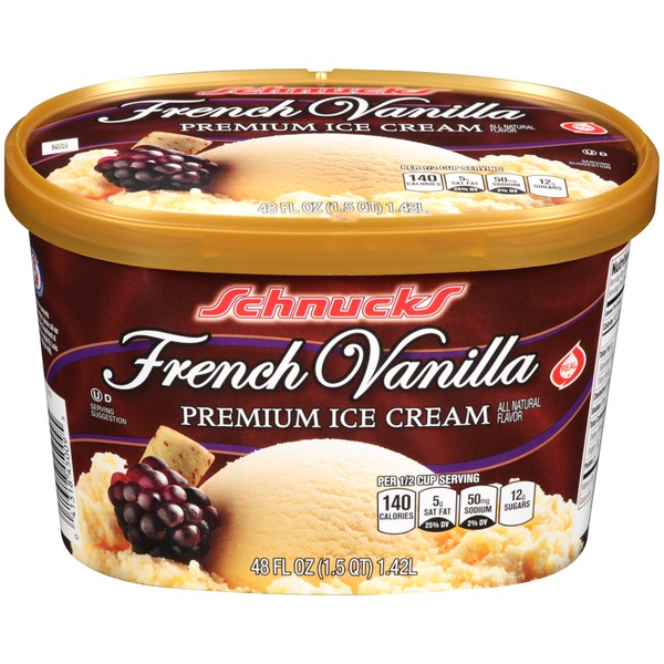 Schnucks French Vanilla Premium Ice Cream (48 fl oz) Instacart